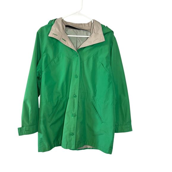 London Fog Green Coat Size 14 Reg - Picture 1 of 16